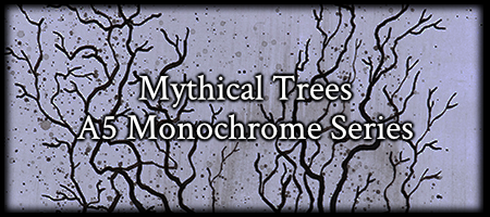Artwork Menu Mythical Trees A5 Monochrome Series